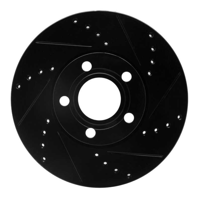 Audi A4 Brake Rotor (1) - Front Right - R1 Concepts - Drilled & Slotted - Black - `92-`08 Audi A4 Brake Rotor (1) - Front Right - R1 Concepts - Drilled & Slotted - Black - `92-`08